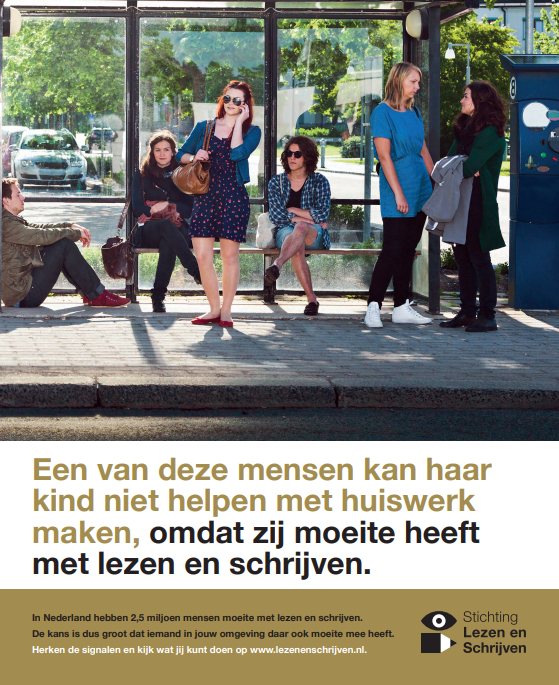 Continue campagne bushalte binnen poster