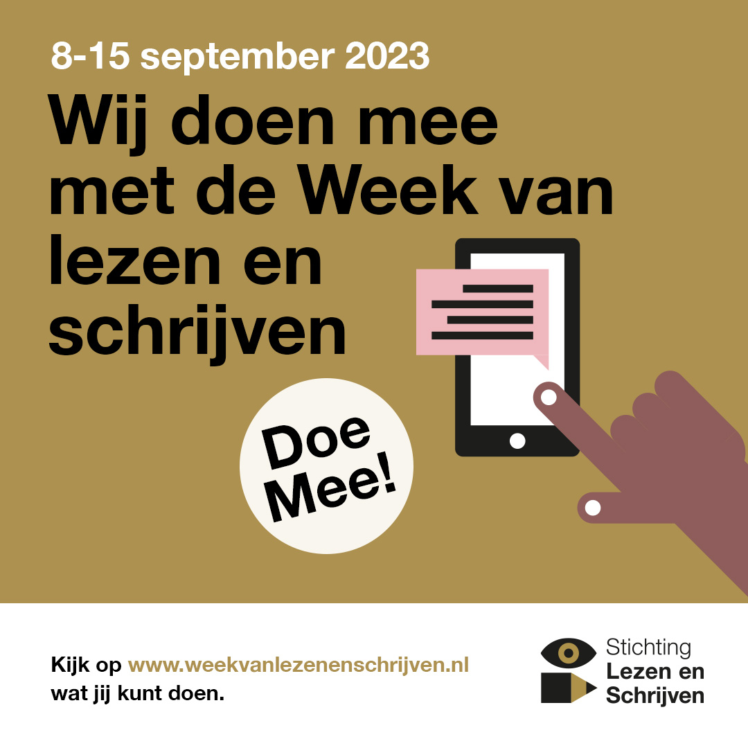 Wij doen mee met de Week van lezen en schrijven